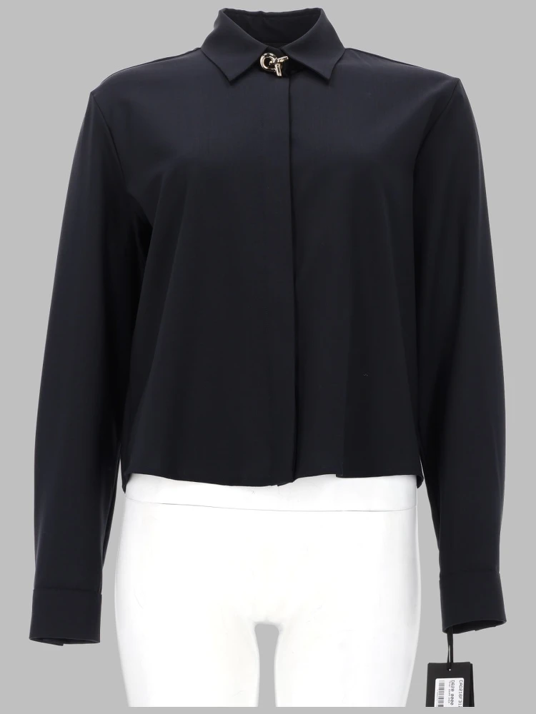 CAMICIA BOXY IN FRESCO LANA