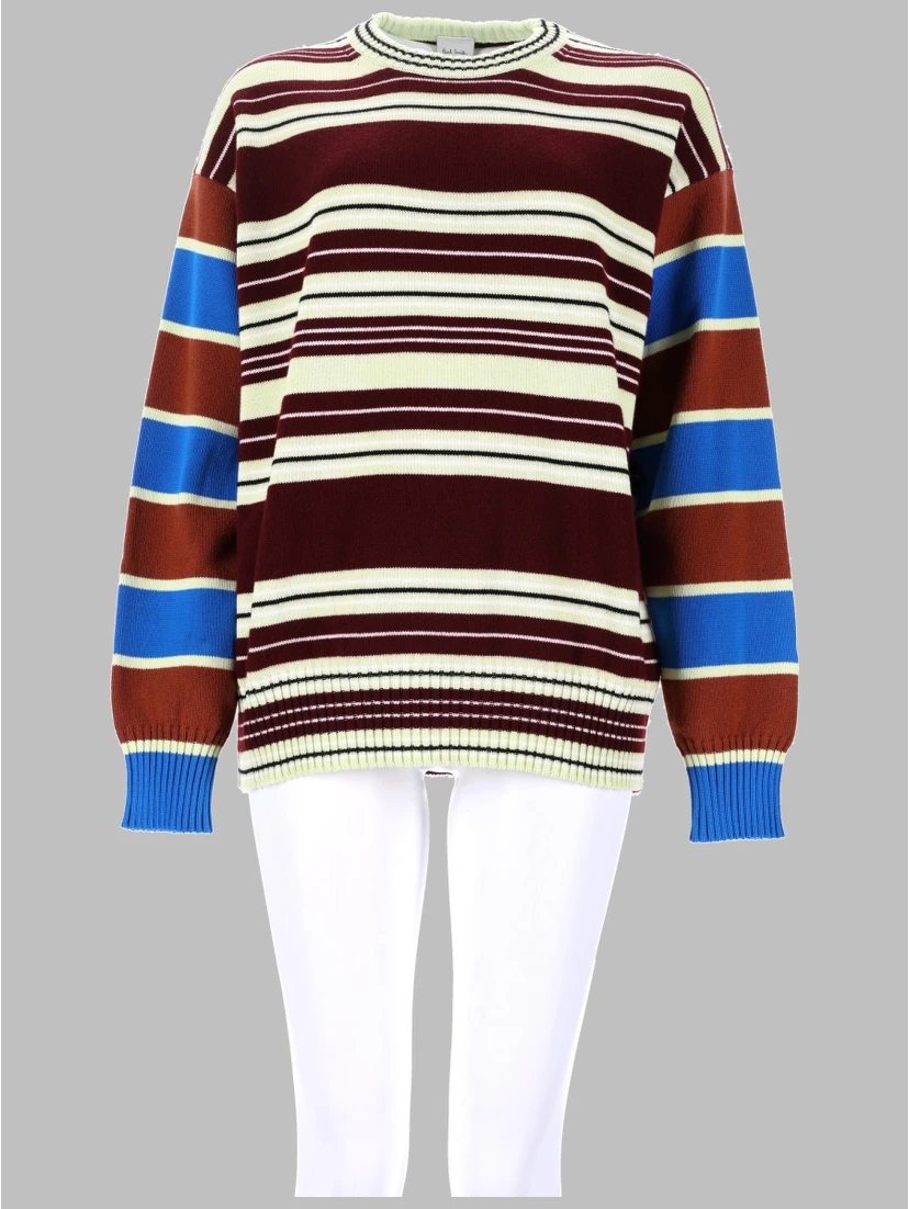 MAGLIA IN LANA E COTONE A RIGHE