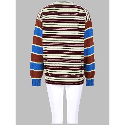 MAGLIA IN LANA E COTONE A RIGHE