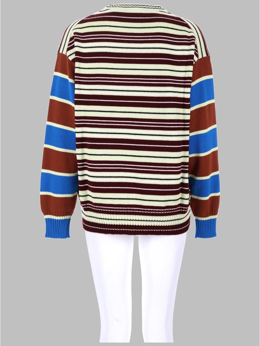 MAGLIA IN LANA E COTONE A RIGHE