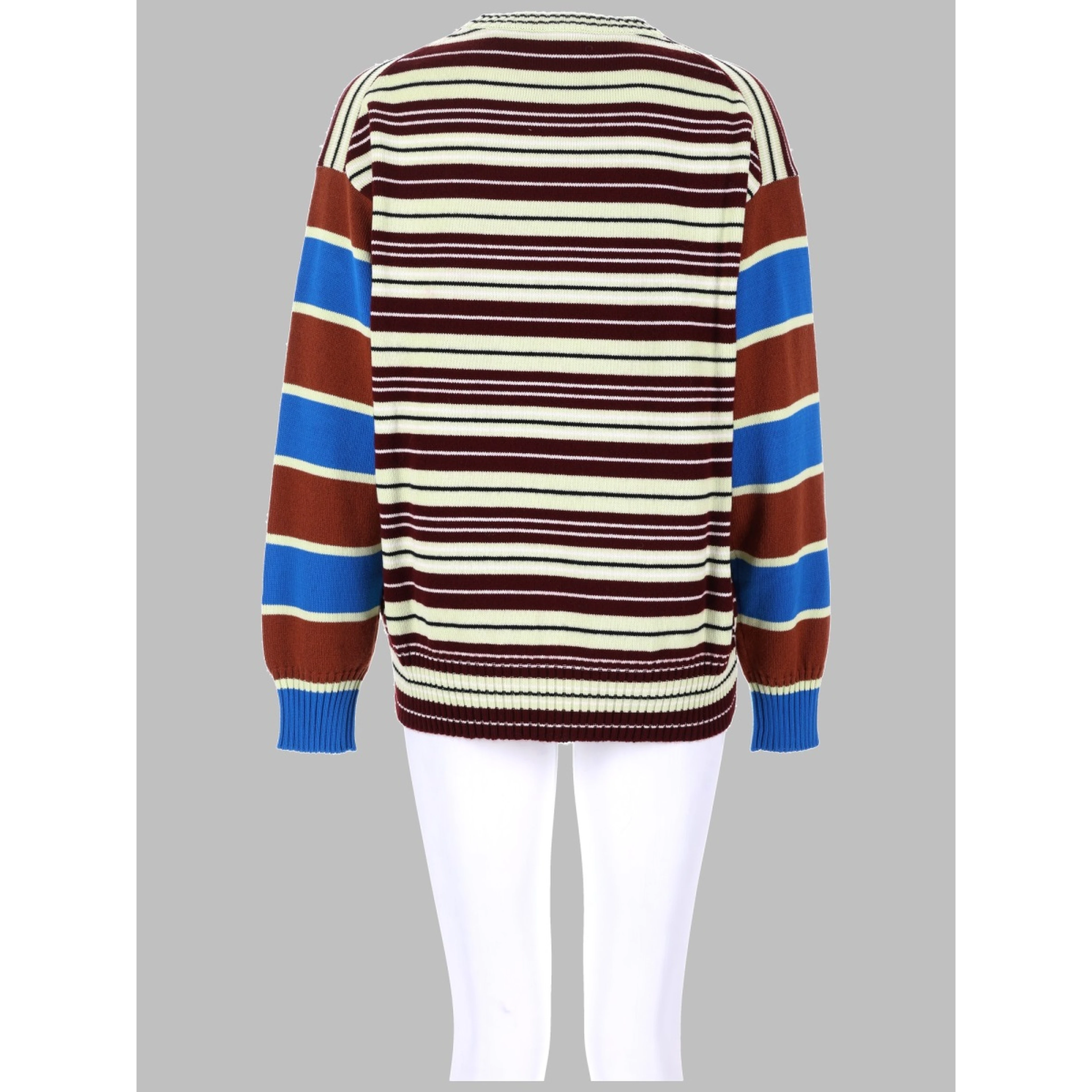 MAGLIA IN LANA E COTONE A RIGHE