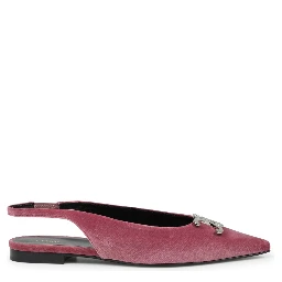 alma triomphe velvet flat slingback 05
