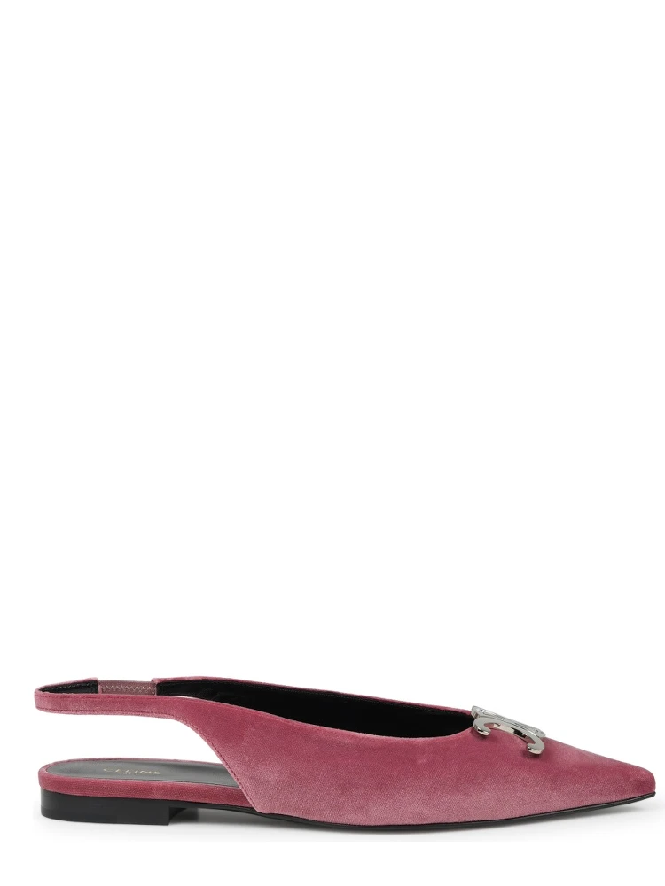 alma triomphe velvet flat slingback 05