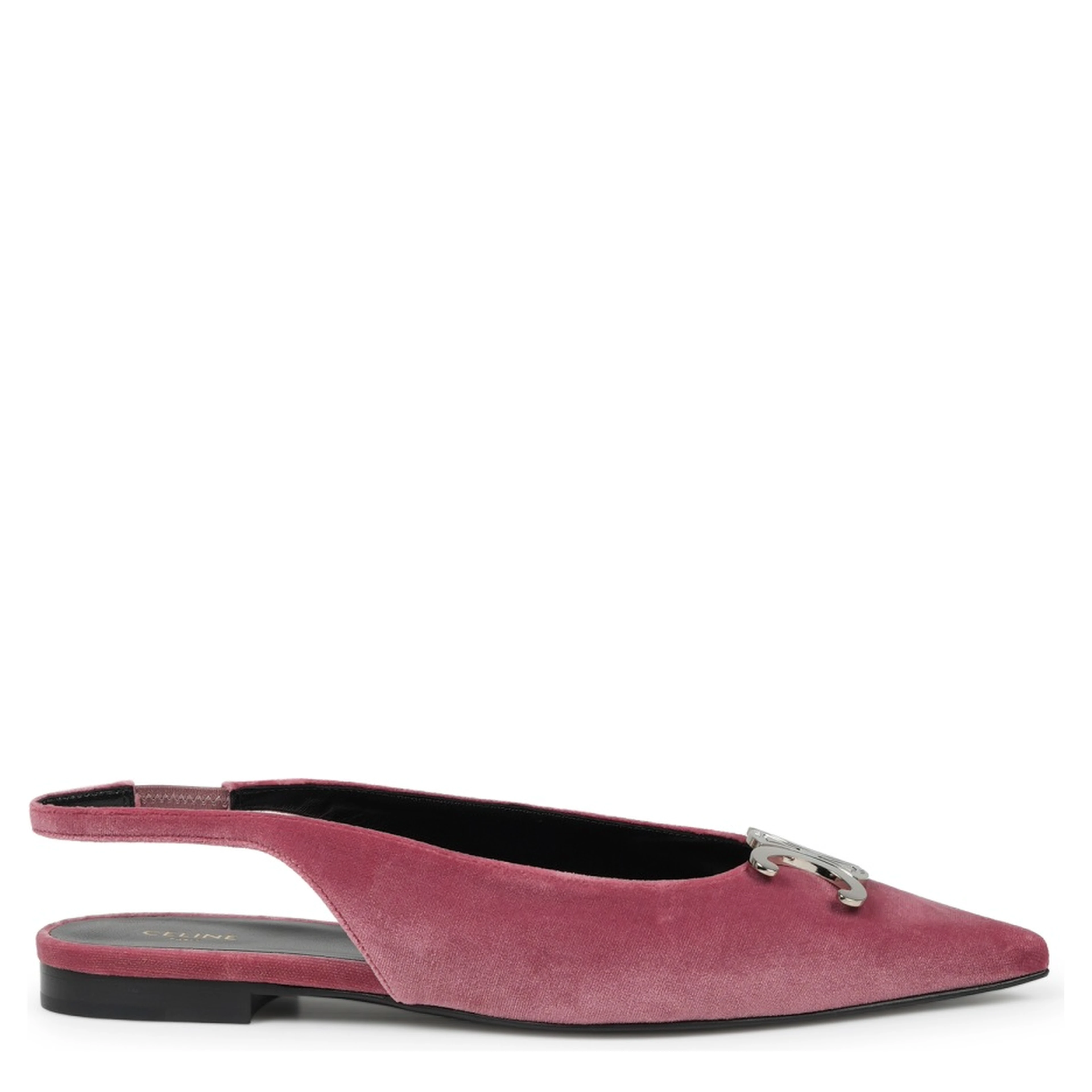 alma triomphe velvet flat slingback 05
