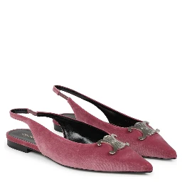 alma triomphe velvet flat slingback 05