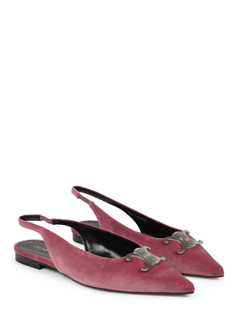 alma triomphe velvet flat slingback 05