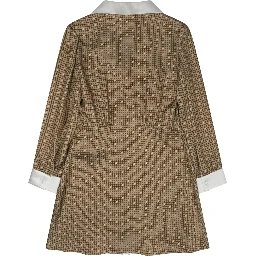 silk twill mini shirt dress