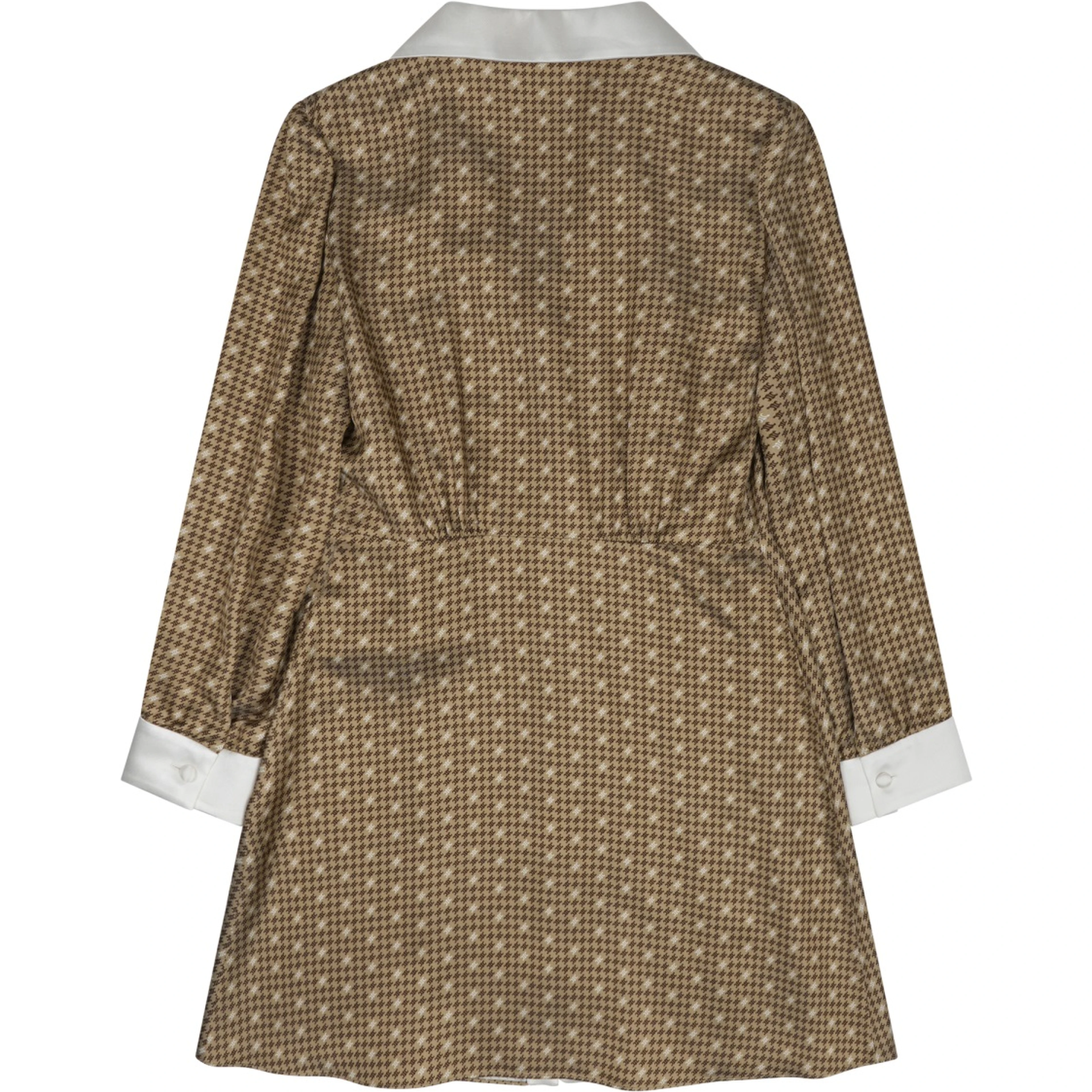 silk twill mini shirt dress