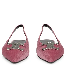 alma triomphe velvet flat slingback 05