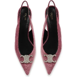 alma triomphe velvet flat slingback 05