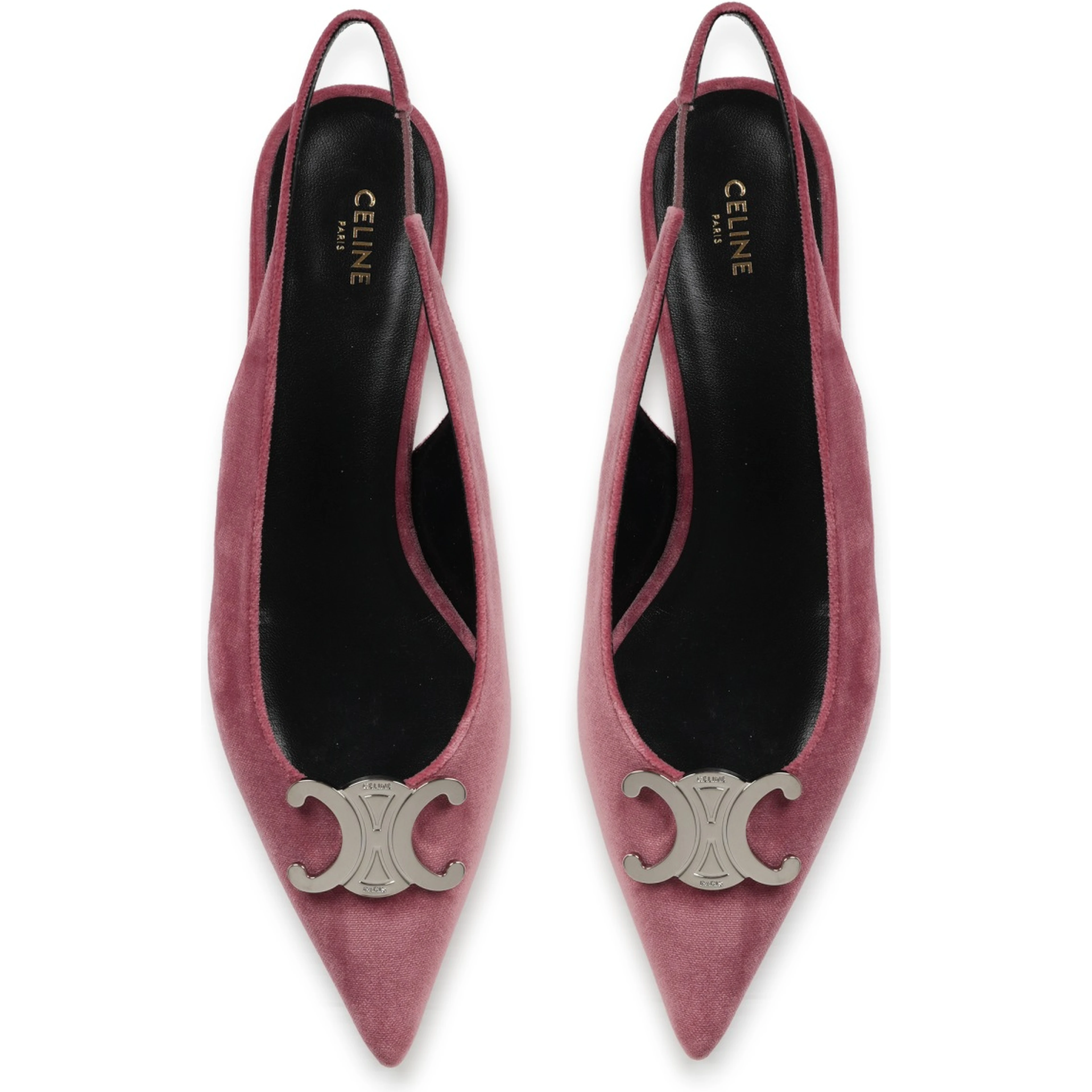 alma triomphe velvet flat slingback 05