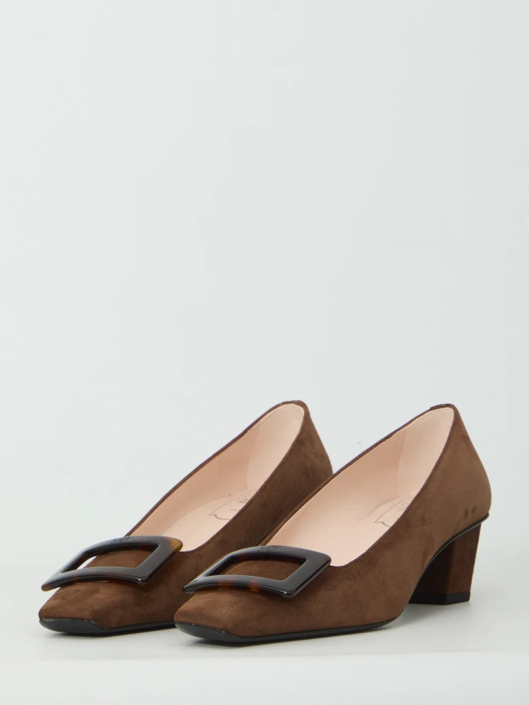 Belle Vivier pumps in suede alternative