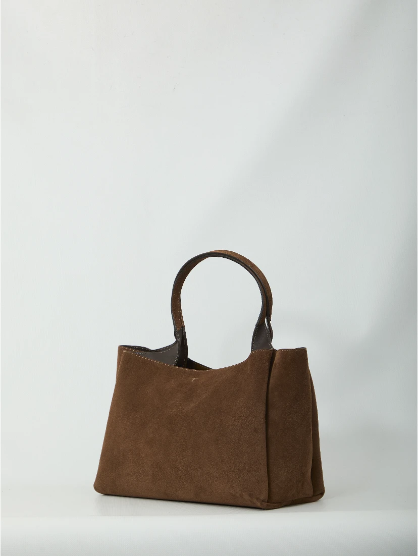 Medium suede leather bag