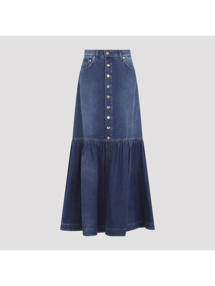 Dolce & Gabbana Long Denim Skirt