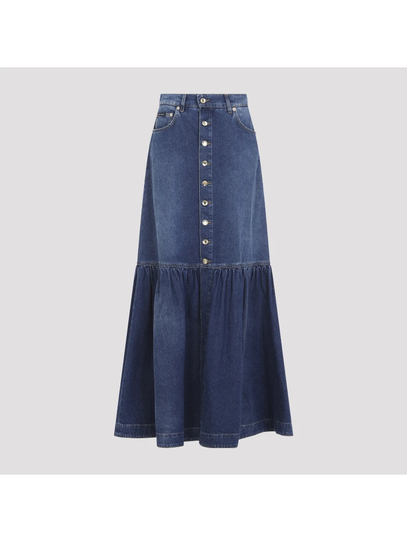 Dolce & Gabbana Long Denim Skirt
