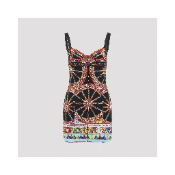 Dolce & Gabbana Charmeuse Carretto Mini Dress