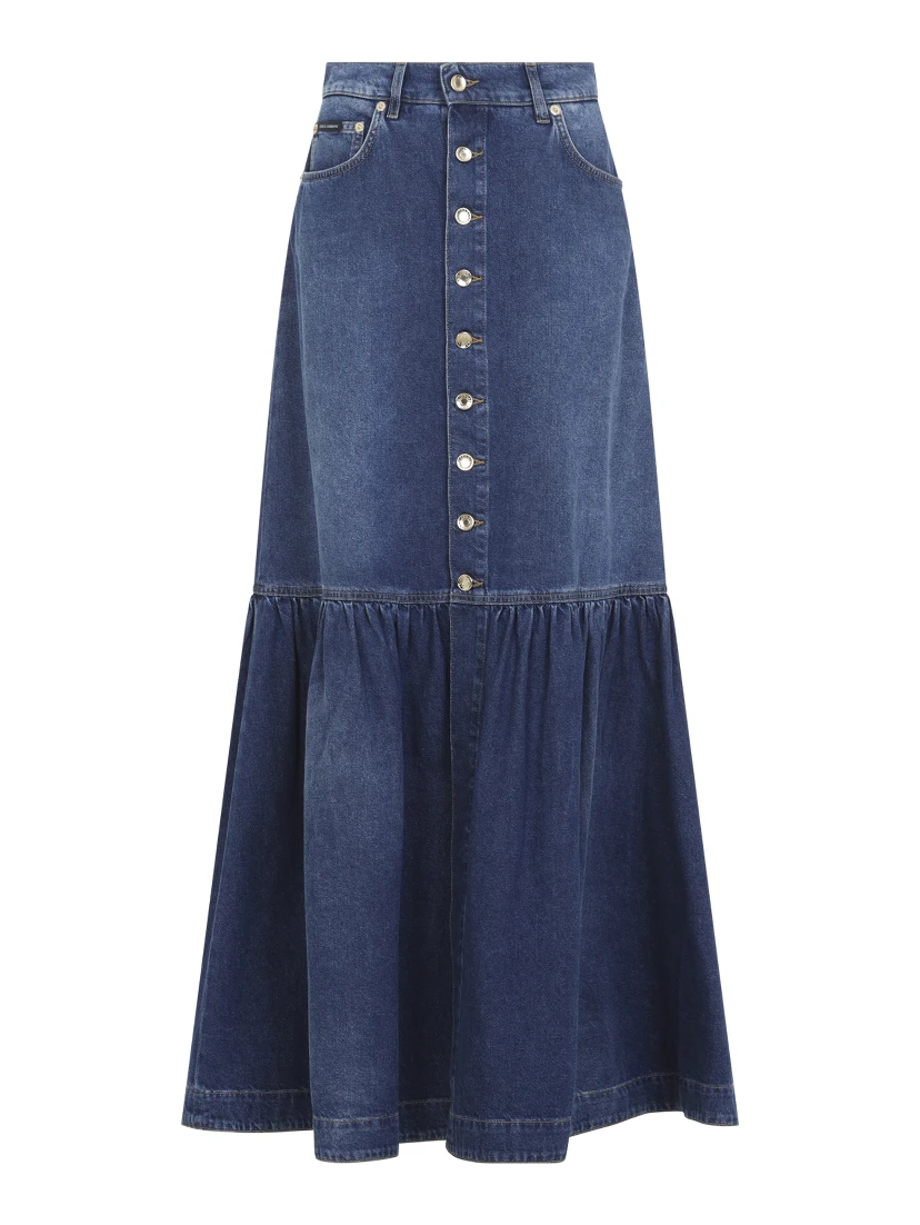 Dolce & Gabbana Long Denim Skirt