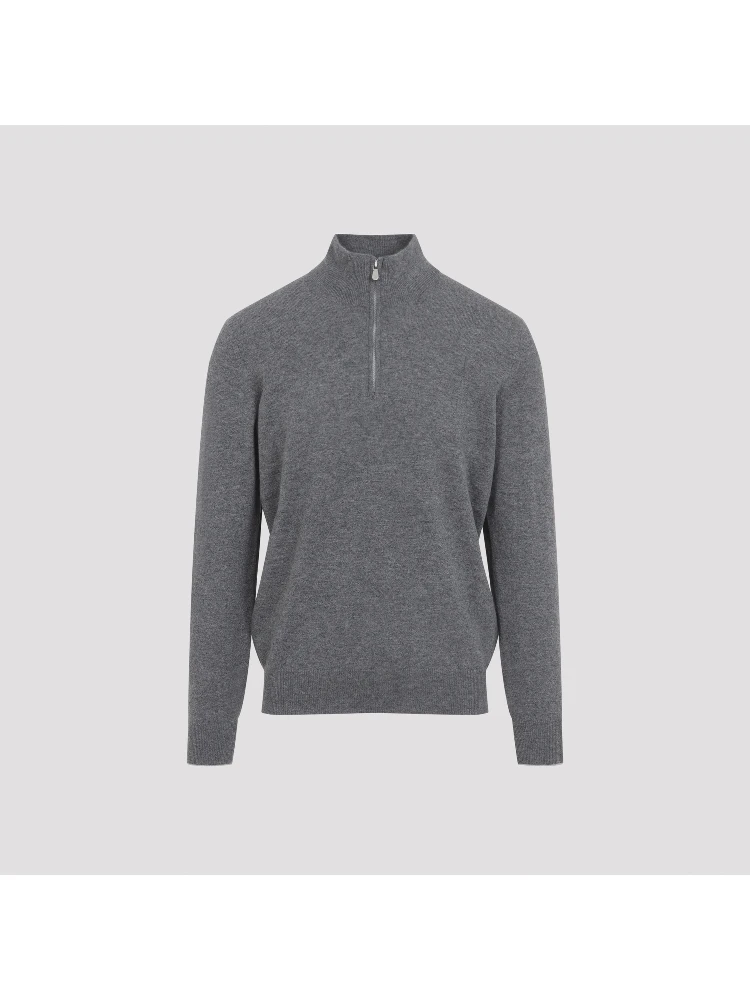 Brunello Cucinelli Half Zip Cashmere Sweater