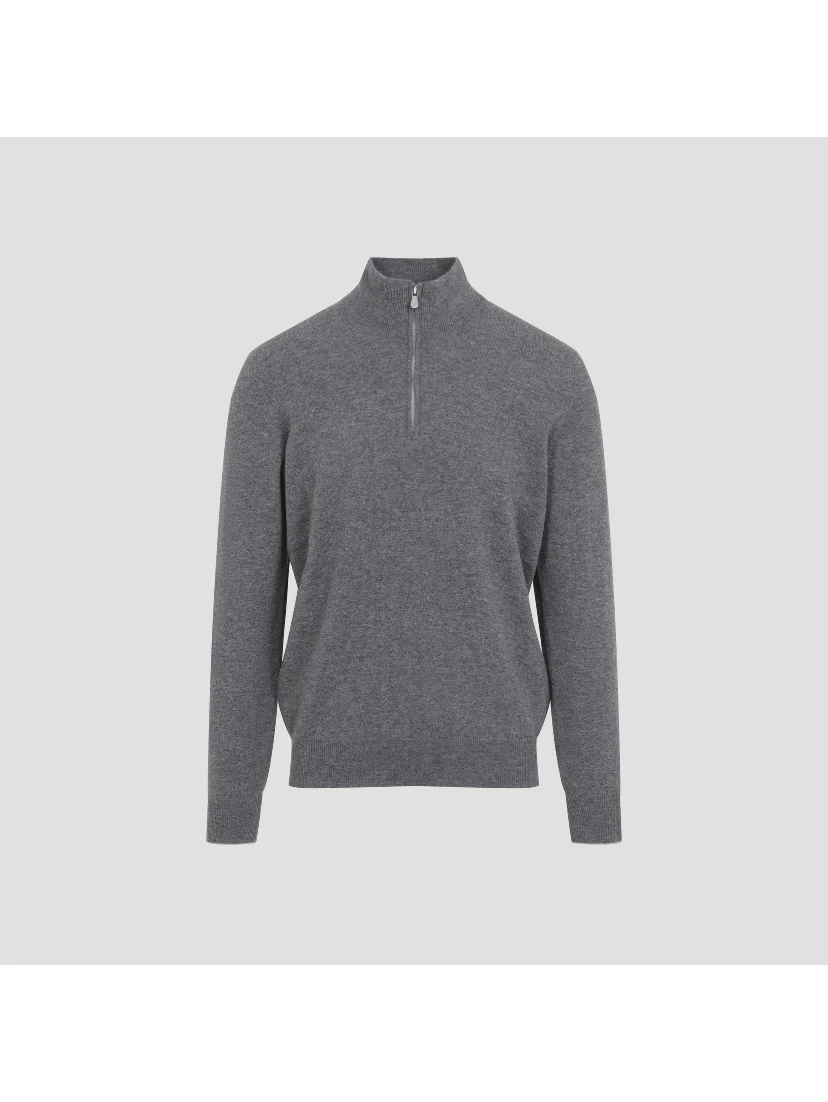 Brunello Cucinelli Half Zip Cashmere Sweater