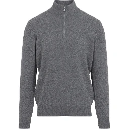 Brunello Cucinelli Half Zip Cashmere Sweater