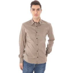 Green Cotton Men Shirt