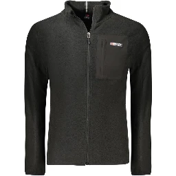 Black Polyester Men Sweater