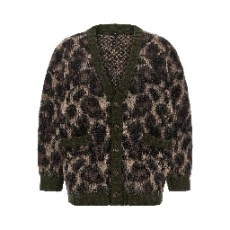 Brown Nylon Cardigan