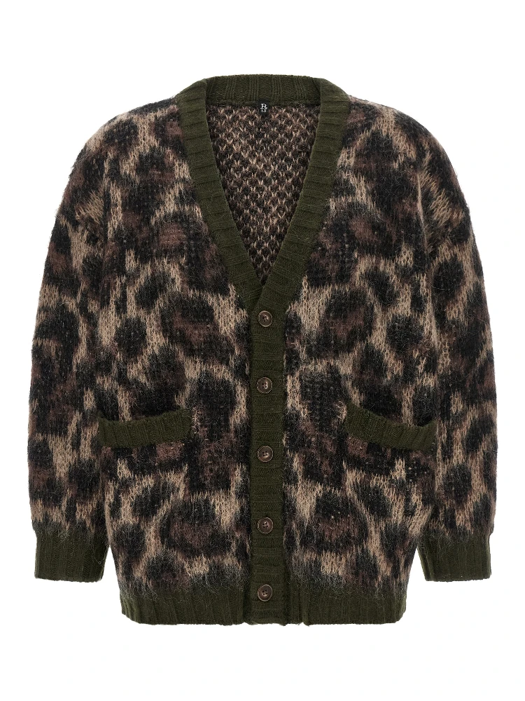 Brown Nylon Cardigan