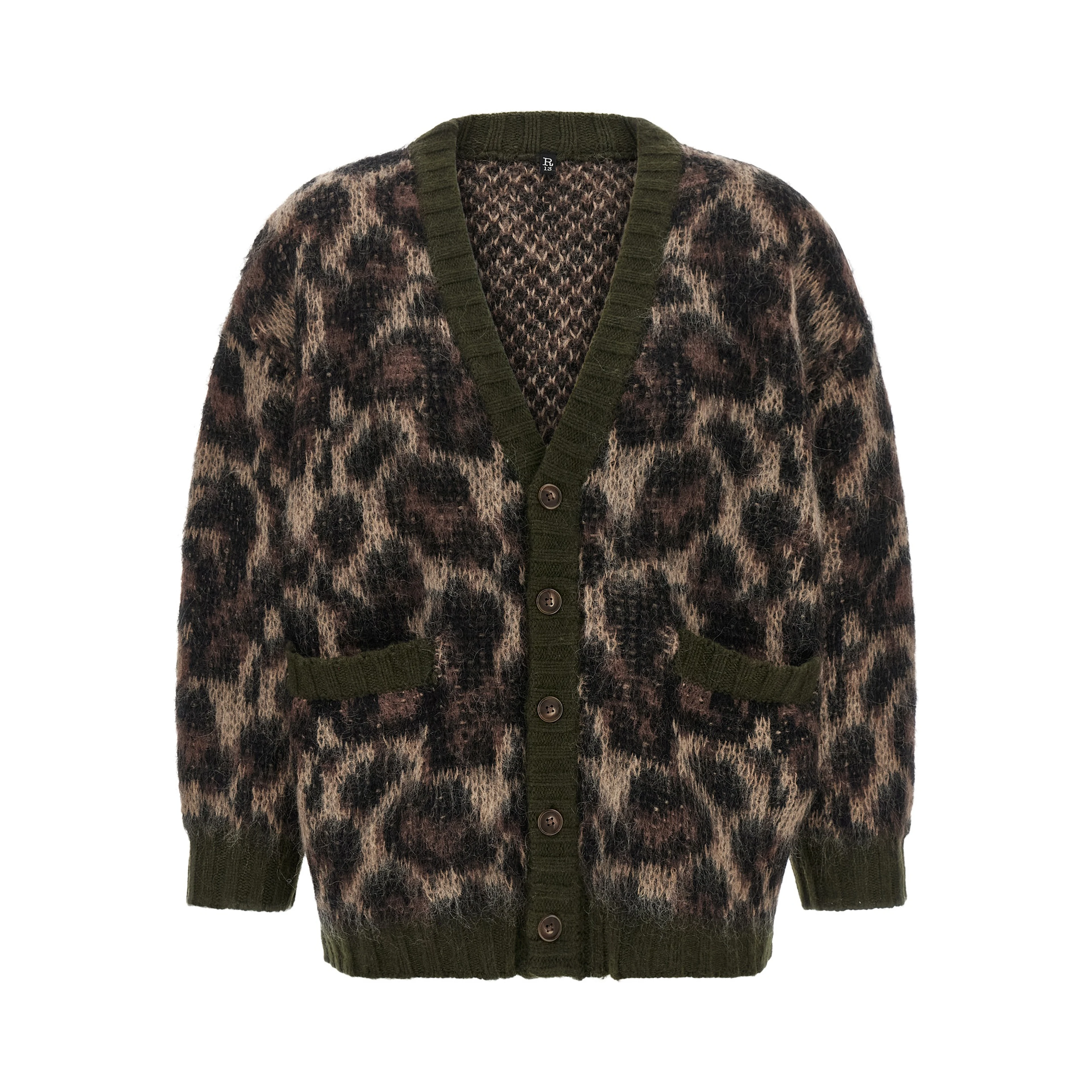 Brown Nylon Cardigan