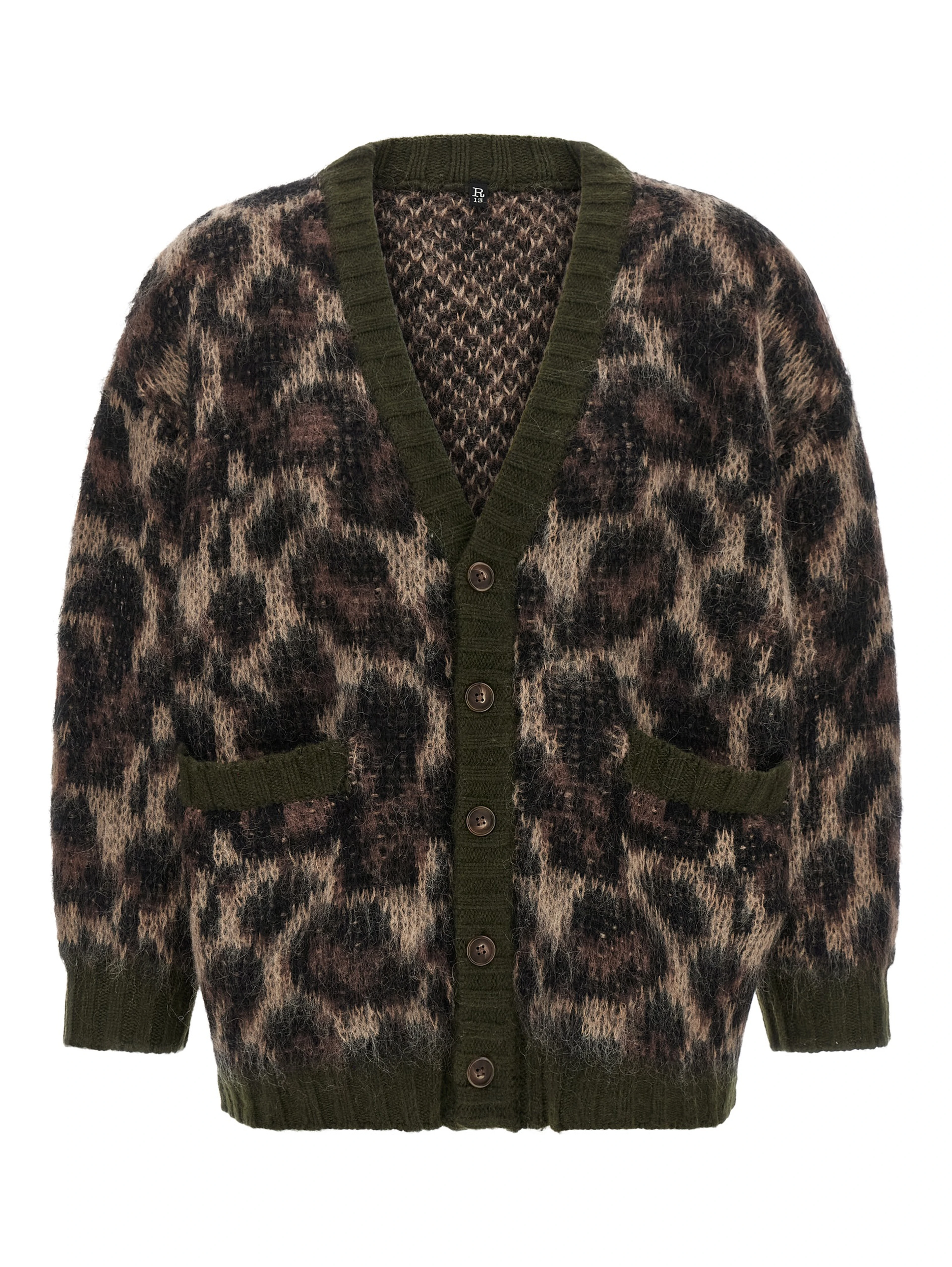 Brown Nylon Cardigan