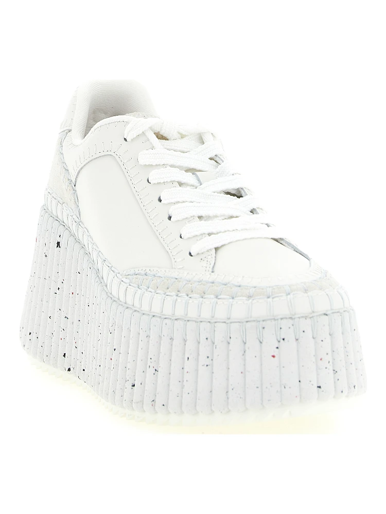 White Polyester Wedge Sandals alternative