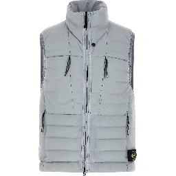 Gray Polyamide Sleeveless Jacket
