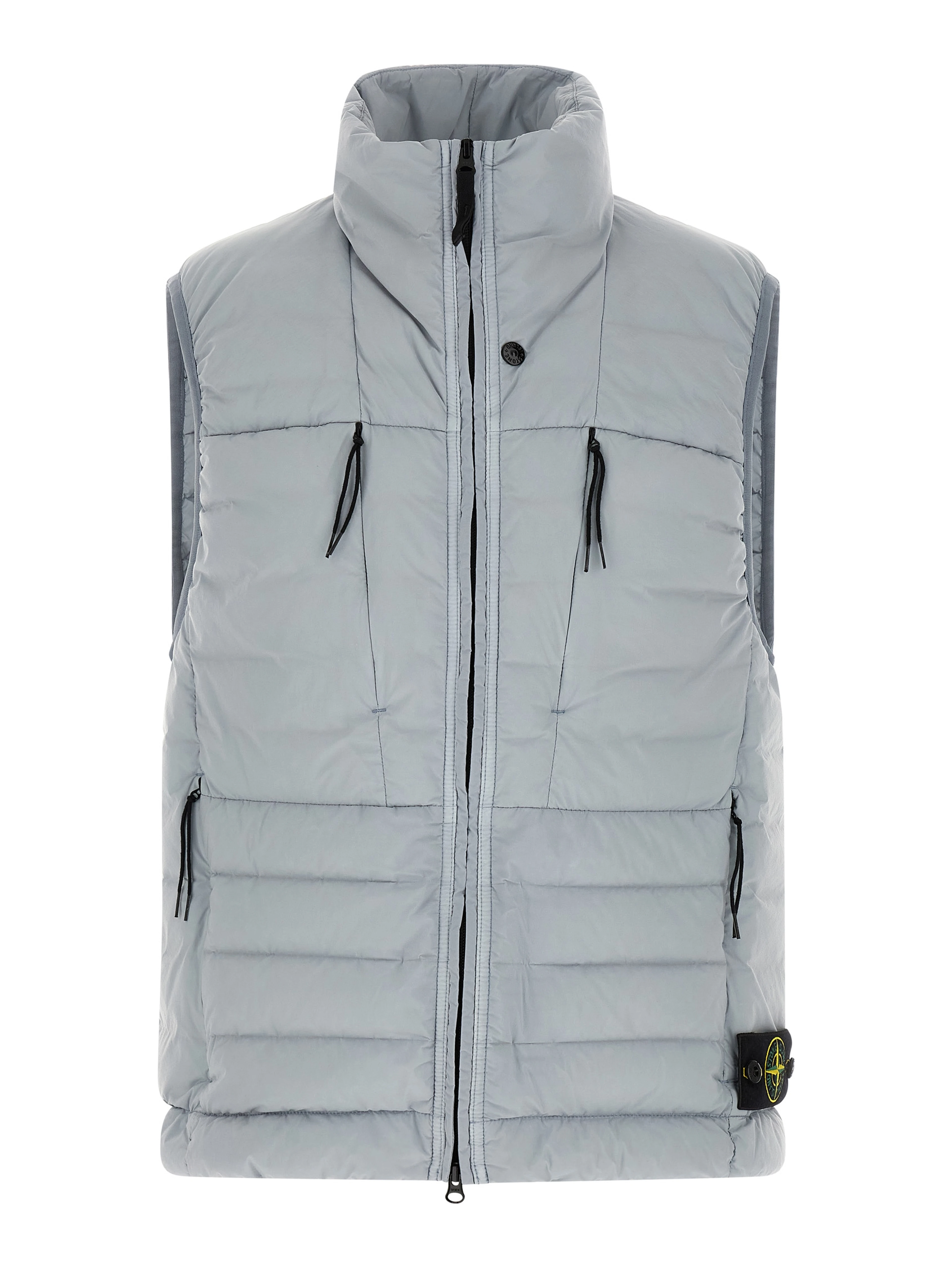 Gray Polyamide Sleeveless Jacket
