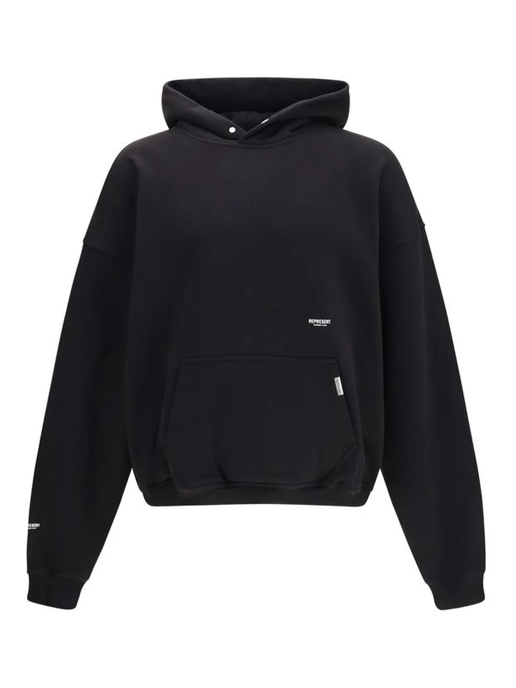Black Cotton Sweatshirt