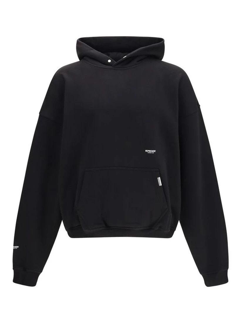 Black Cotton Sweatshirt