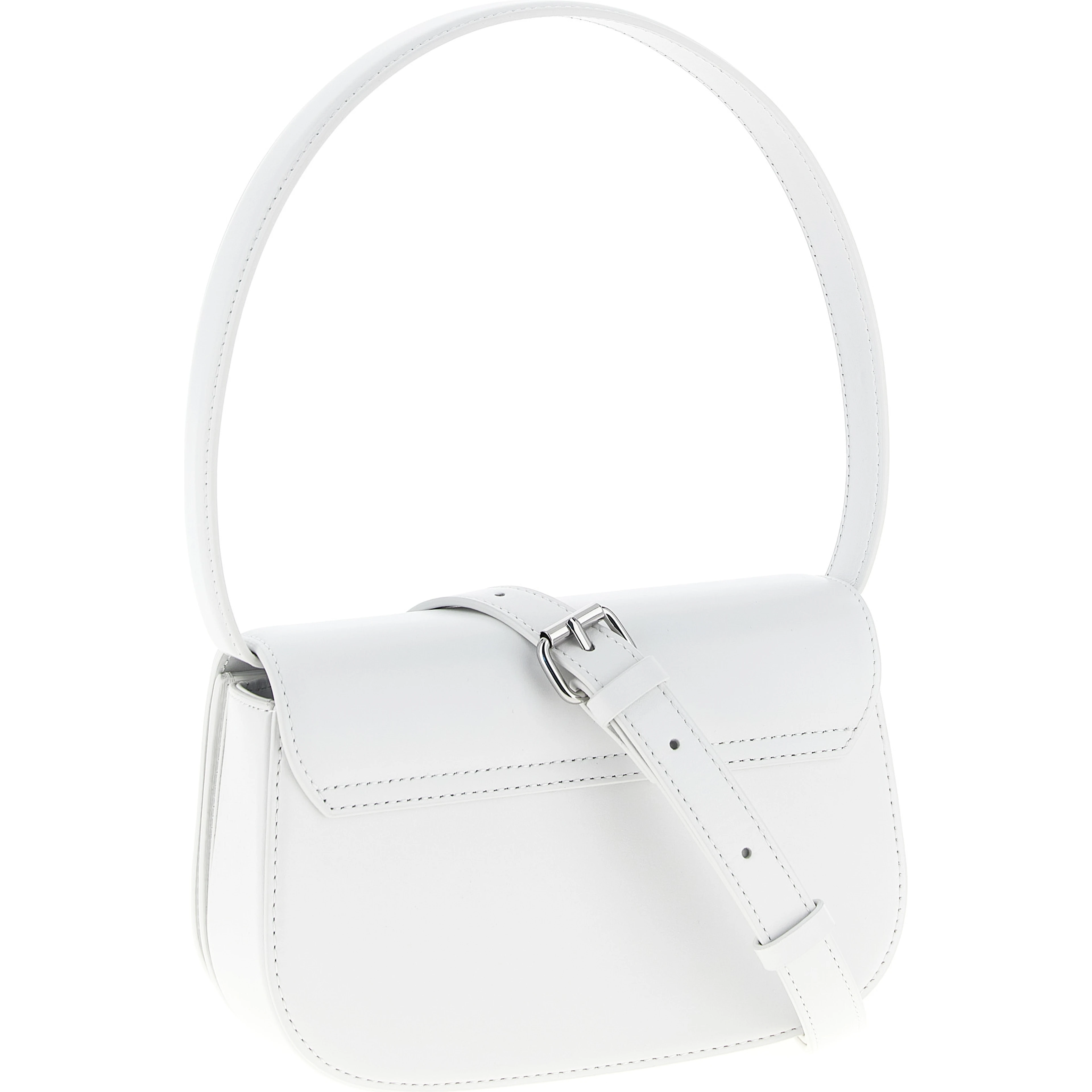 White Cowhide Shoulder Bag