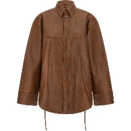 Brown Lambskin Blouse