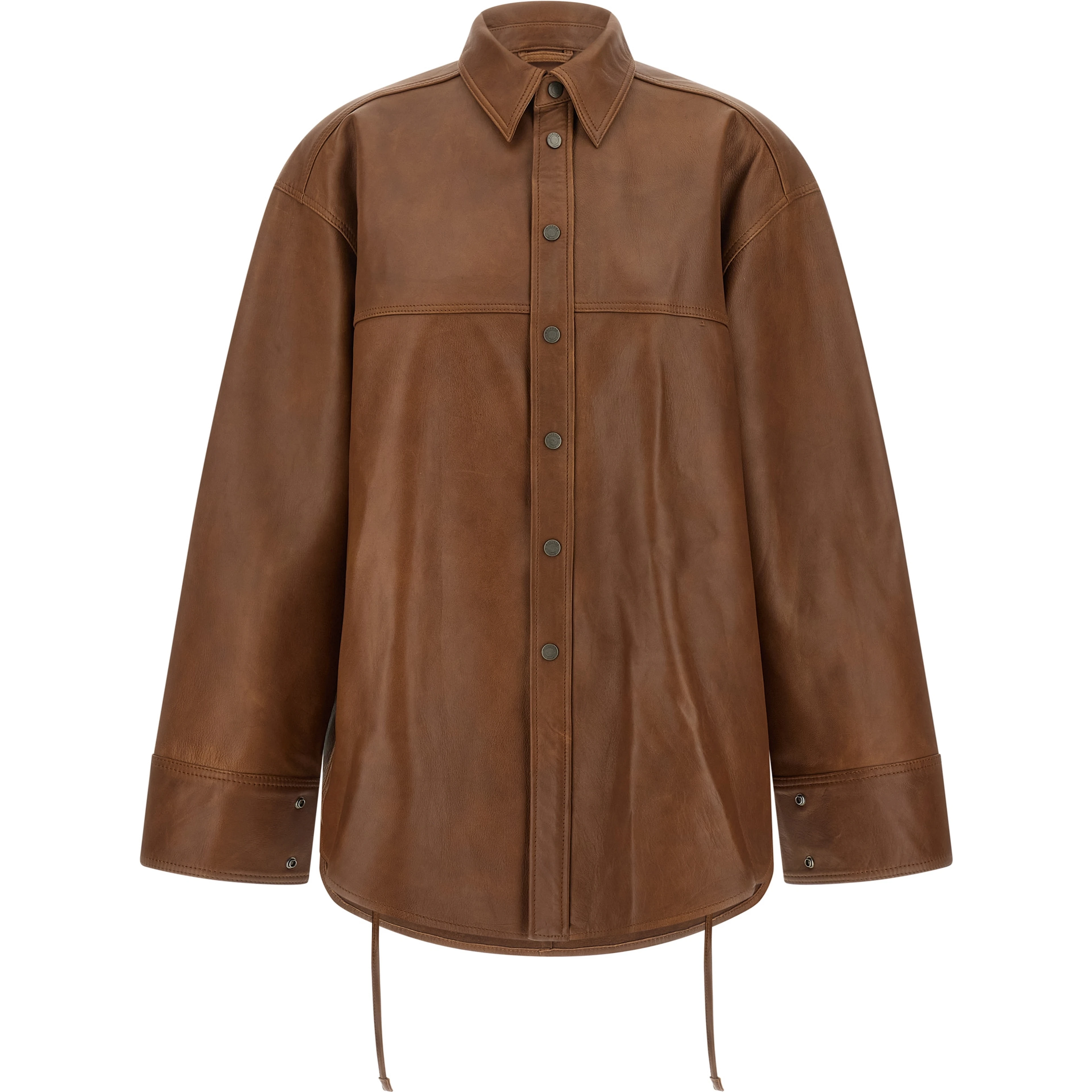 Brown Lambskin Blouse