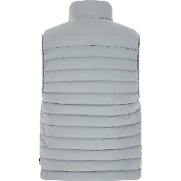 Gray Polyamide Sleeveless Jacket