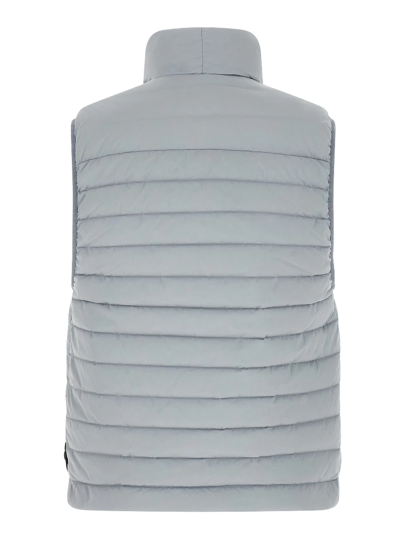 Gray Polyamide Sleeveless Jacket