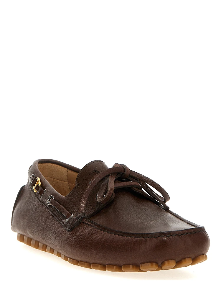 Brown Buffalo Leather Slip-On Loafers alternative