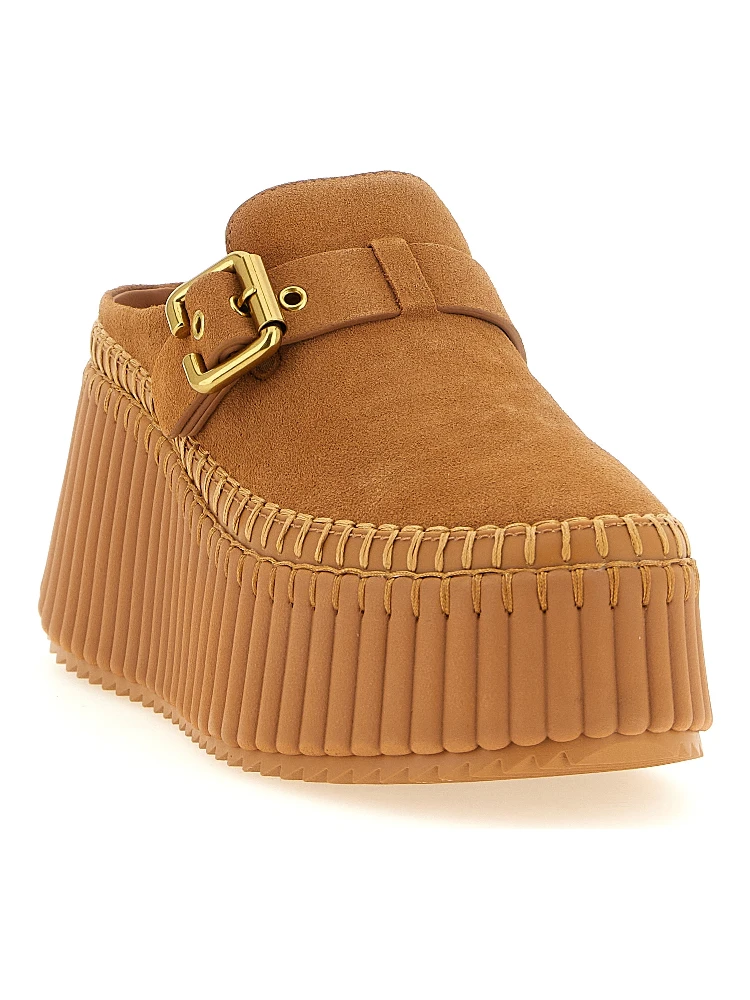 Beige Calfskin Wedge Sandals alternative