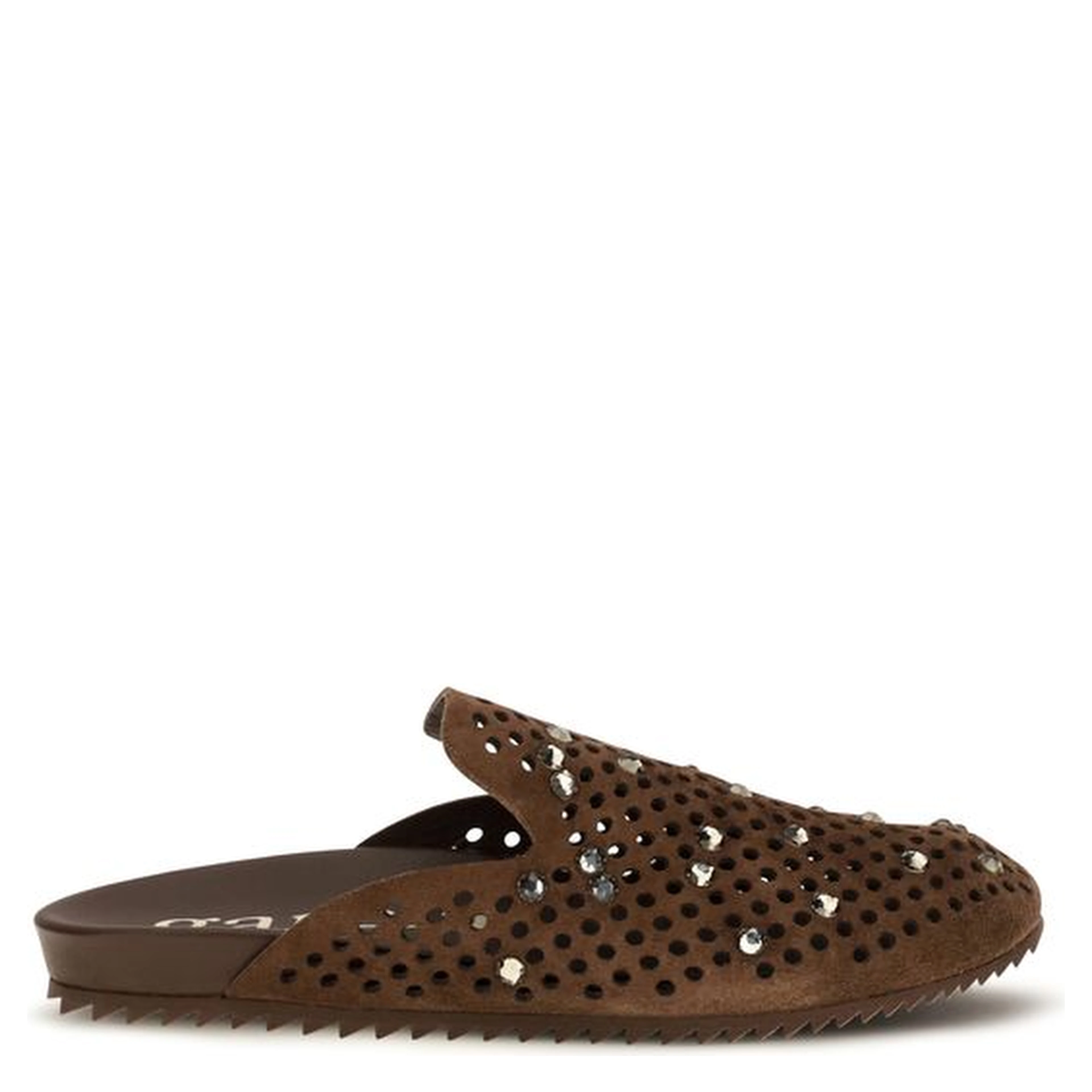 Brown Calf Leather Bos Taurus Mules