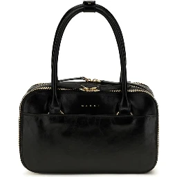 Black Calf Leather Bos Taurus Handbag