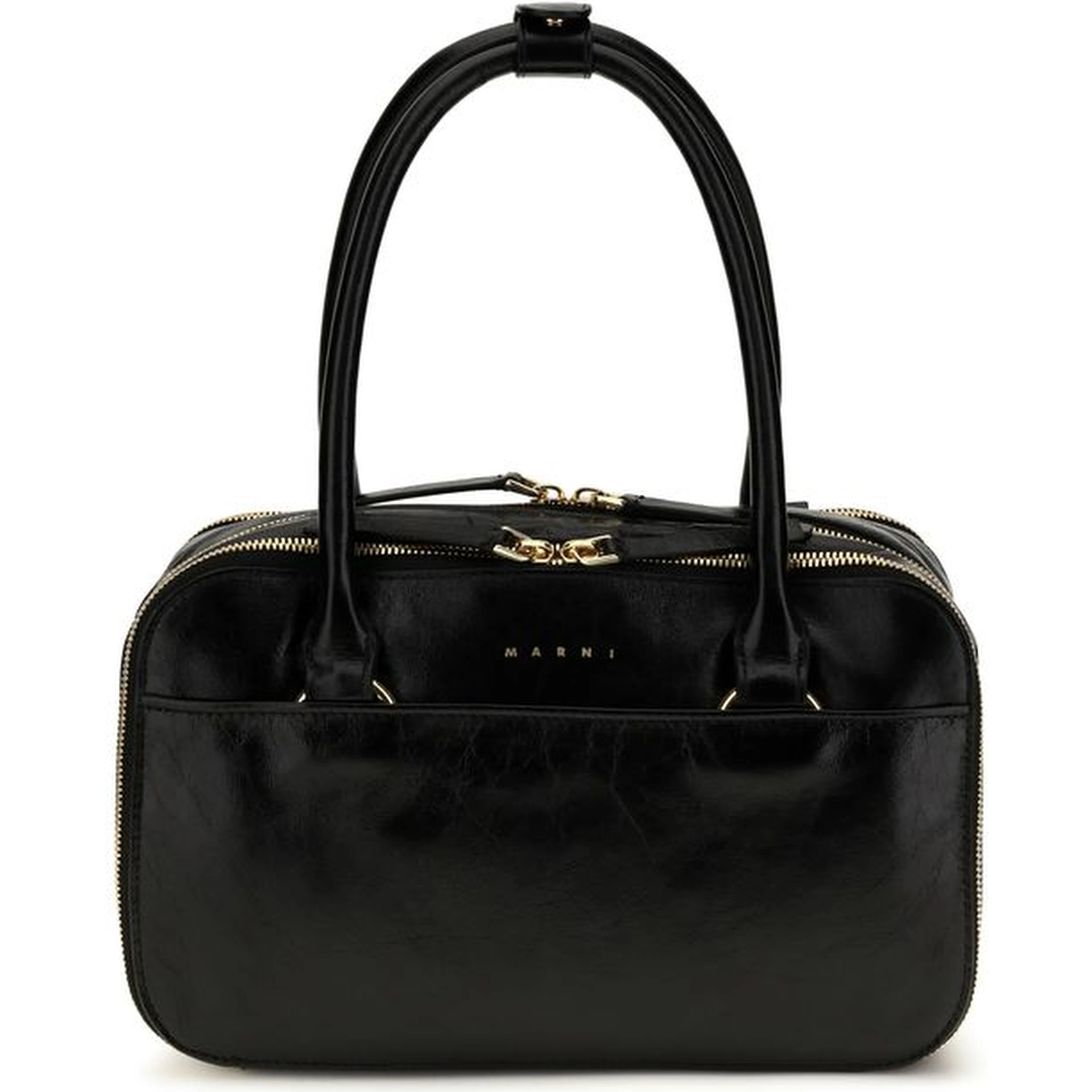 Black Calf Leather Bos Taurus Handbag