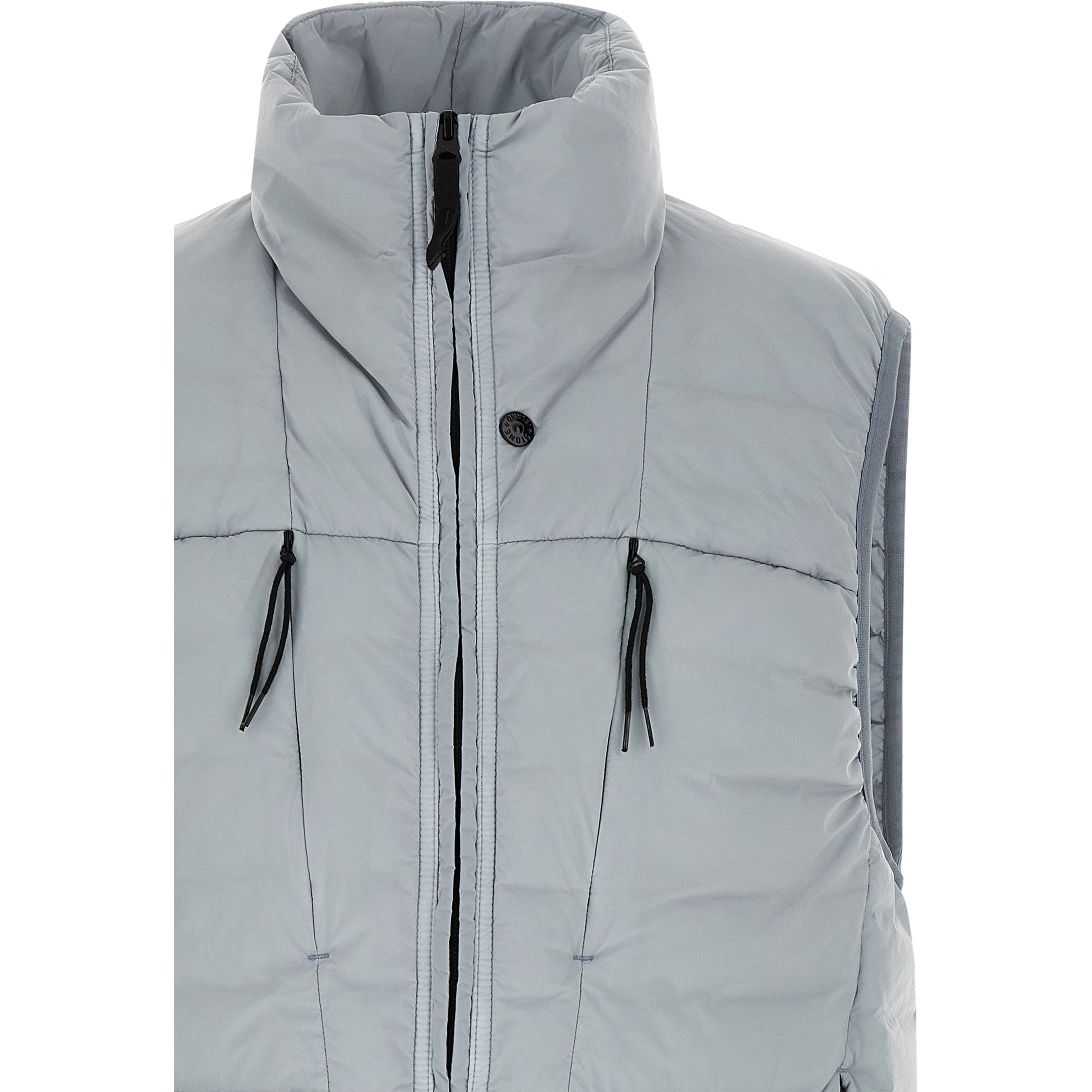Gray Polyamide Sleeveless Jacket