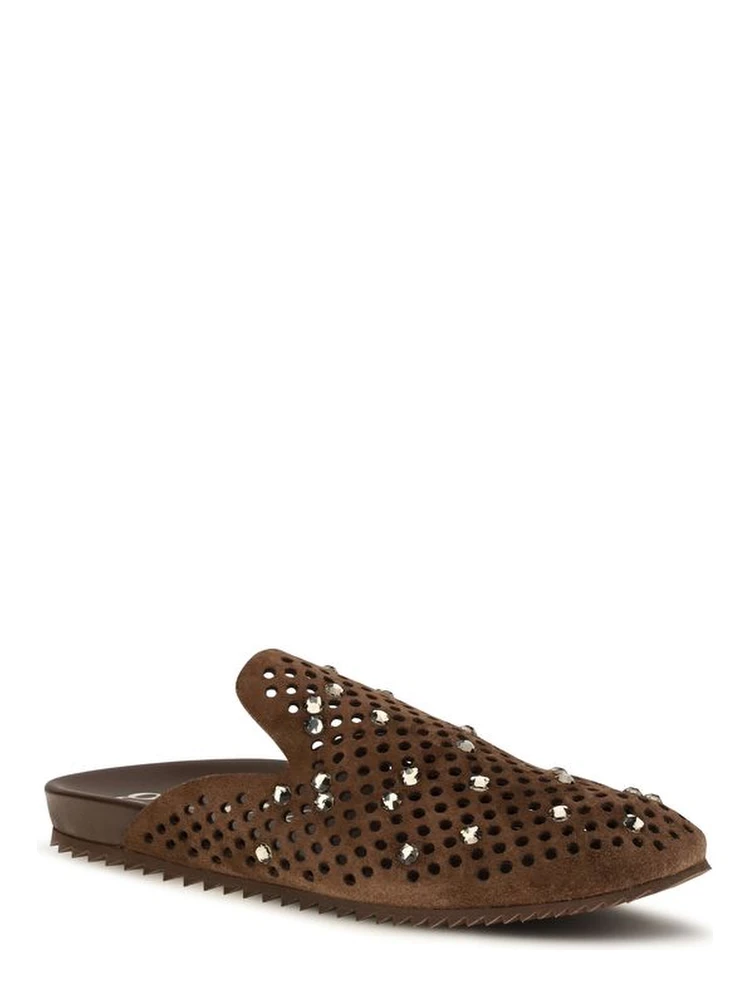 Brown Calf Leather Bos Taurus Mules alternative