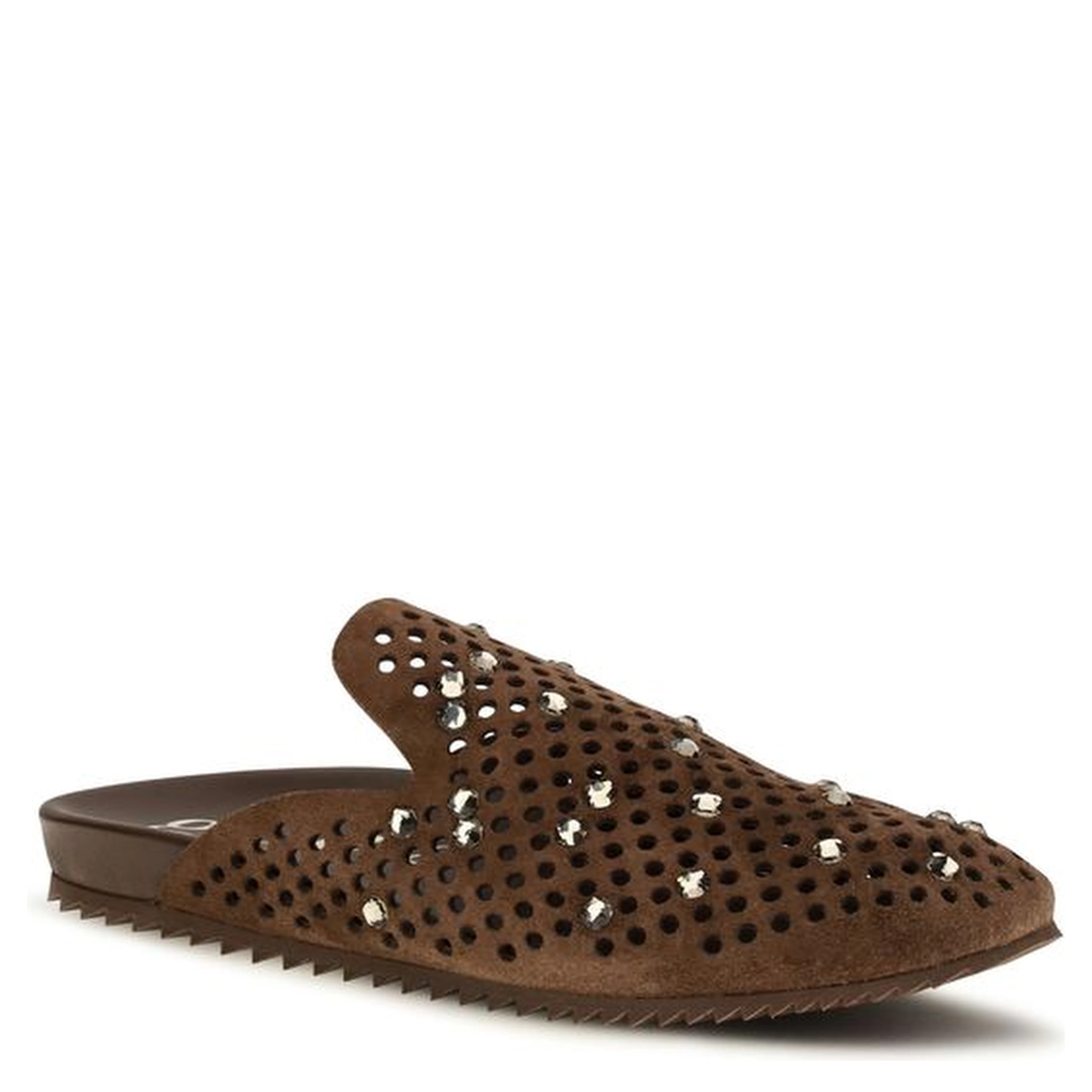 Brown Calf Leather Bos Taurus Mules