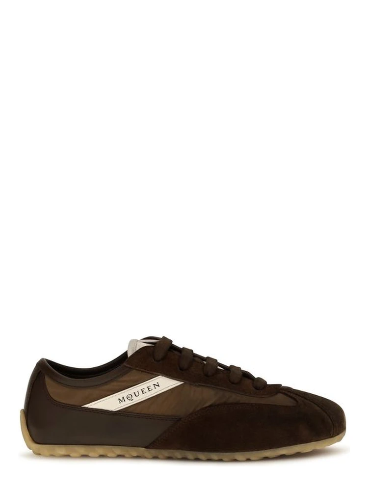 Brown Suede Leather Athletic Sneakers