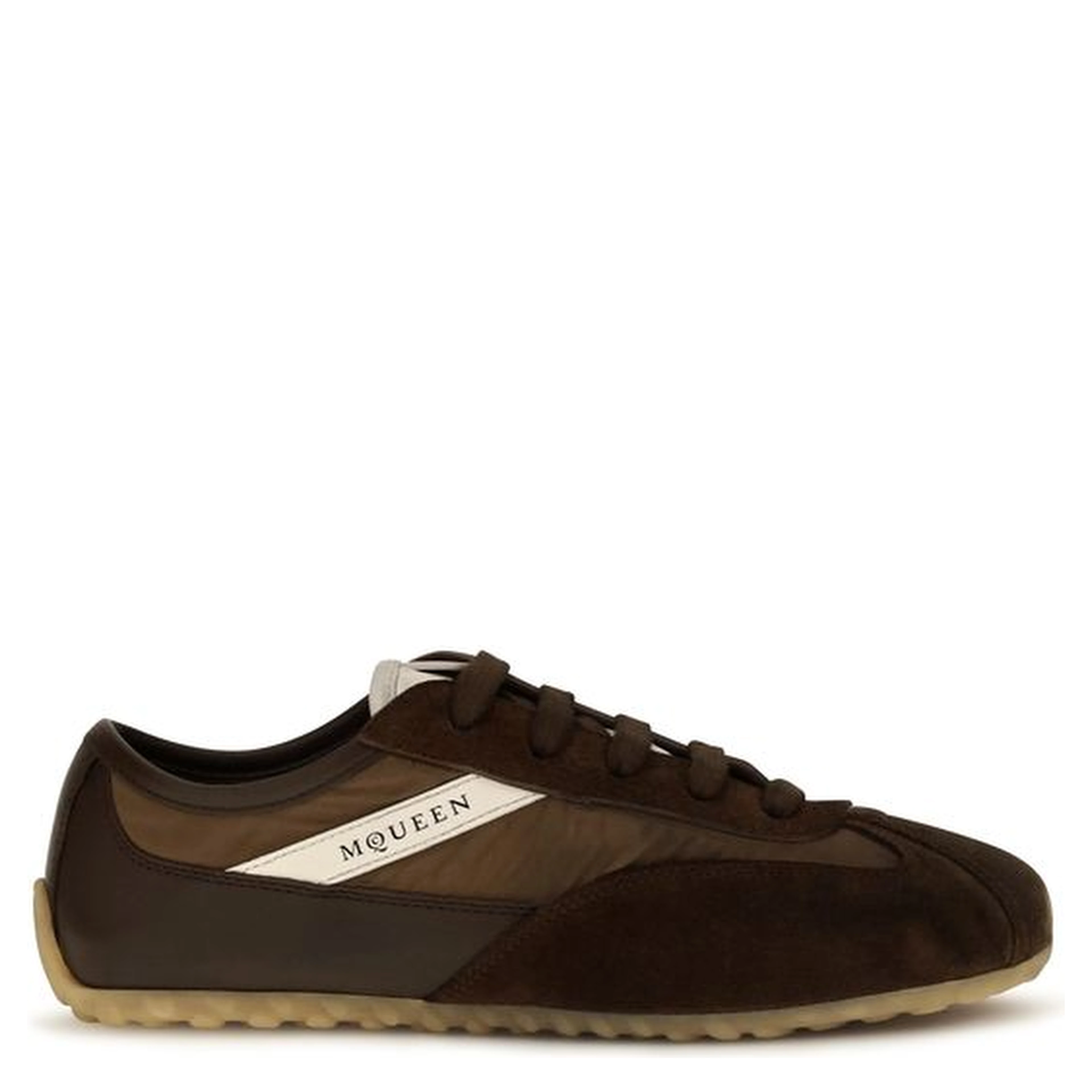 Brown Suede Leather Athletic Sneakers